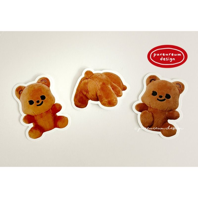 Pureureumdesign - Cupid Bear Doll Removable Piece Sticker