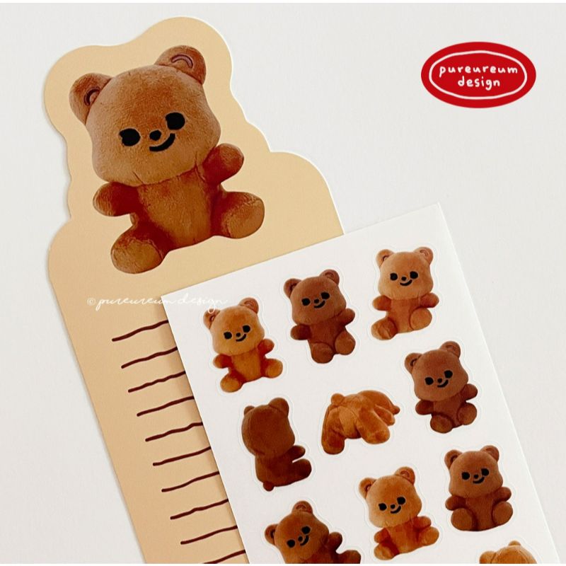 Pureureumdesign - Cupid Bear Doll Transparent Sticker