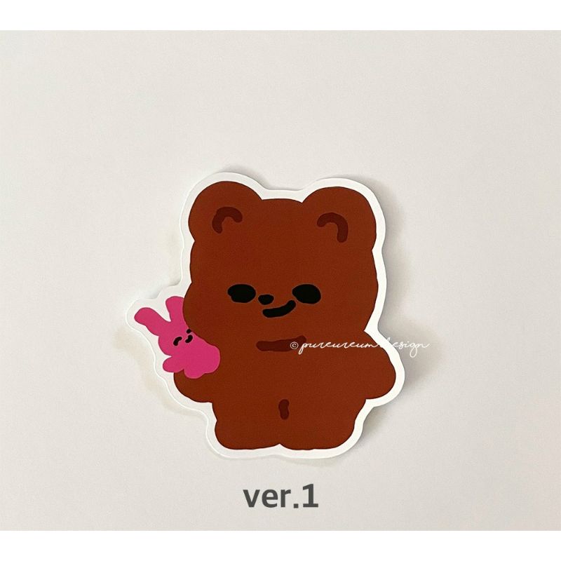 Pureureumdesign - Cupid Bear Attachment Doll Removable Piece Sticker