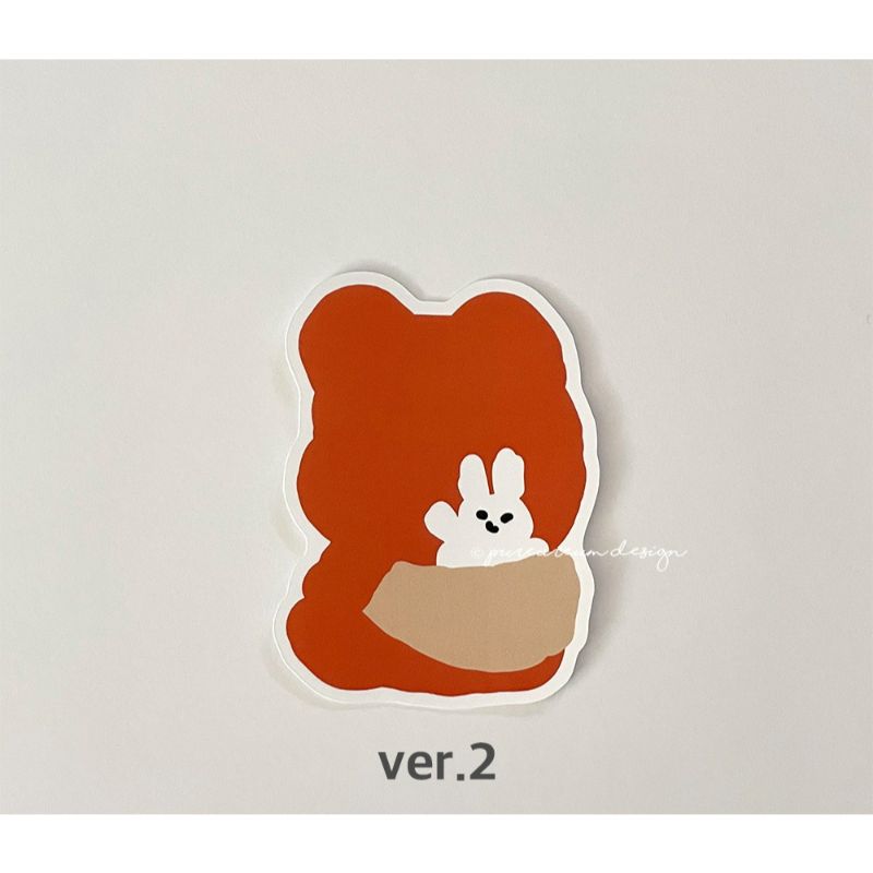 Pureureumdesign - Cupid Bear Attachment Doll Removable Piece Sticker