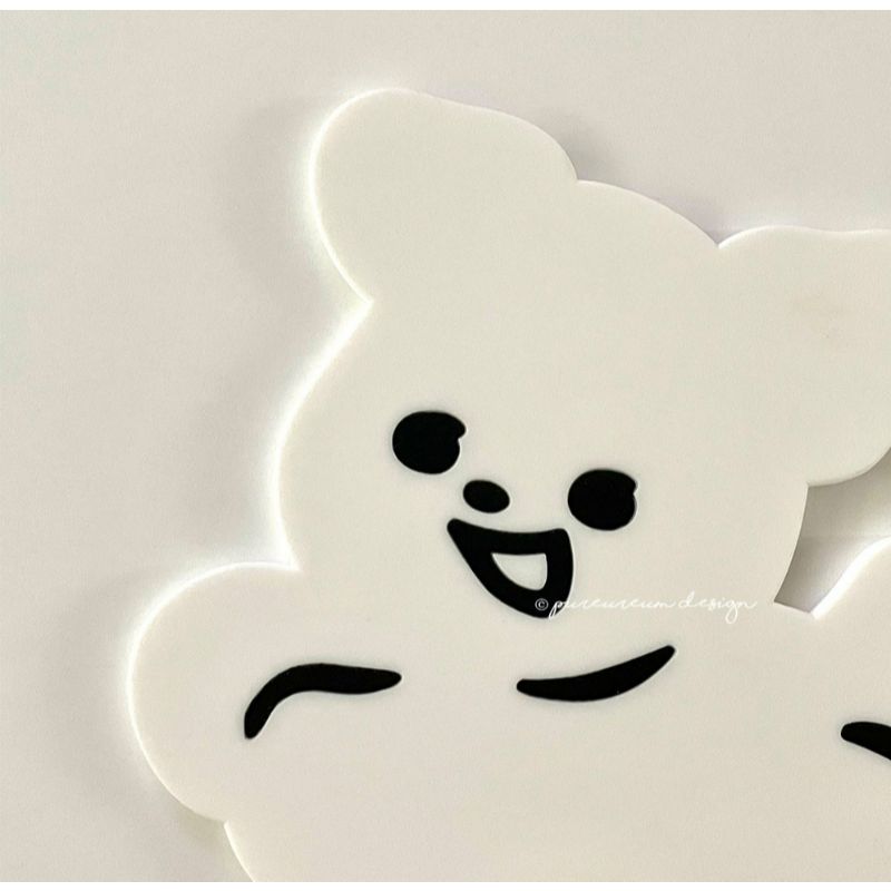 Pureureumdesign - Cupid Bear and Titi Silicone Coaster