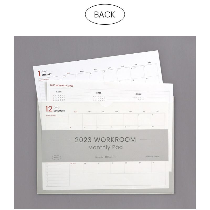 INDIGO - 2023 Workroom Monthly Pad