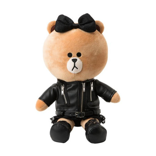 Line Friends - Winter Edition Black Lace Dress Doll Figure - Choco