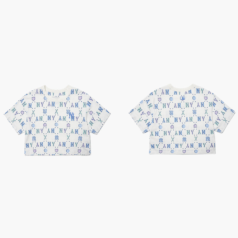 MLB Korea - Summer Color NY Monogram Short Sleeve T-Shirt White / L