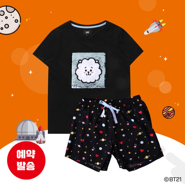 BT21 x Hunt Innerwear Sequins Pajama Set RJ Harumio