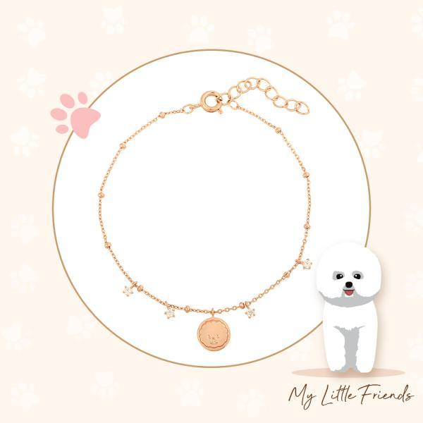 OST - My Little Friends - Bichon Poodle Rose Gold Bracelet