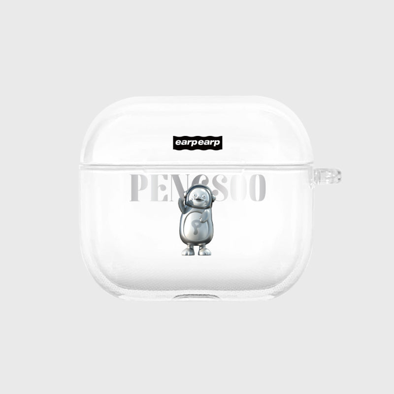 Earpearp x Pengsoo - Steel Pengsoo Airpods & Airpods 3 Clear Case