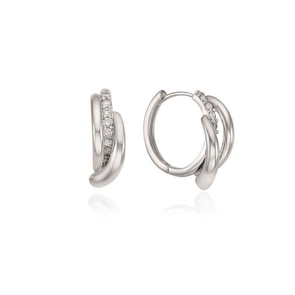 OST - Triple Line One Touch Ring Earrings