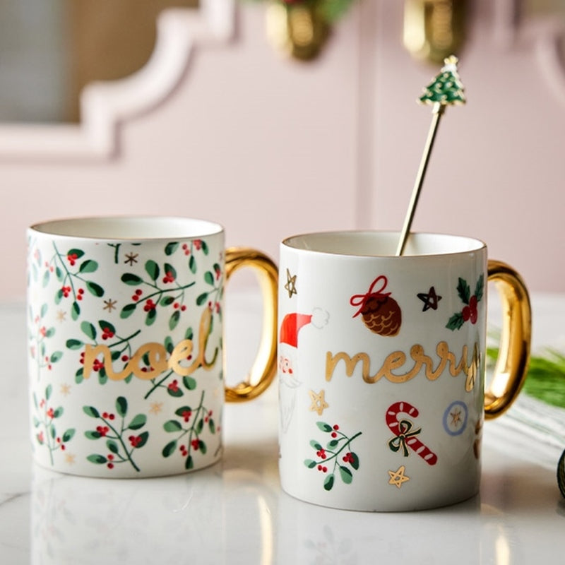 Korean Winter Story - Gold Rim Mug 2P Set