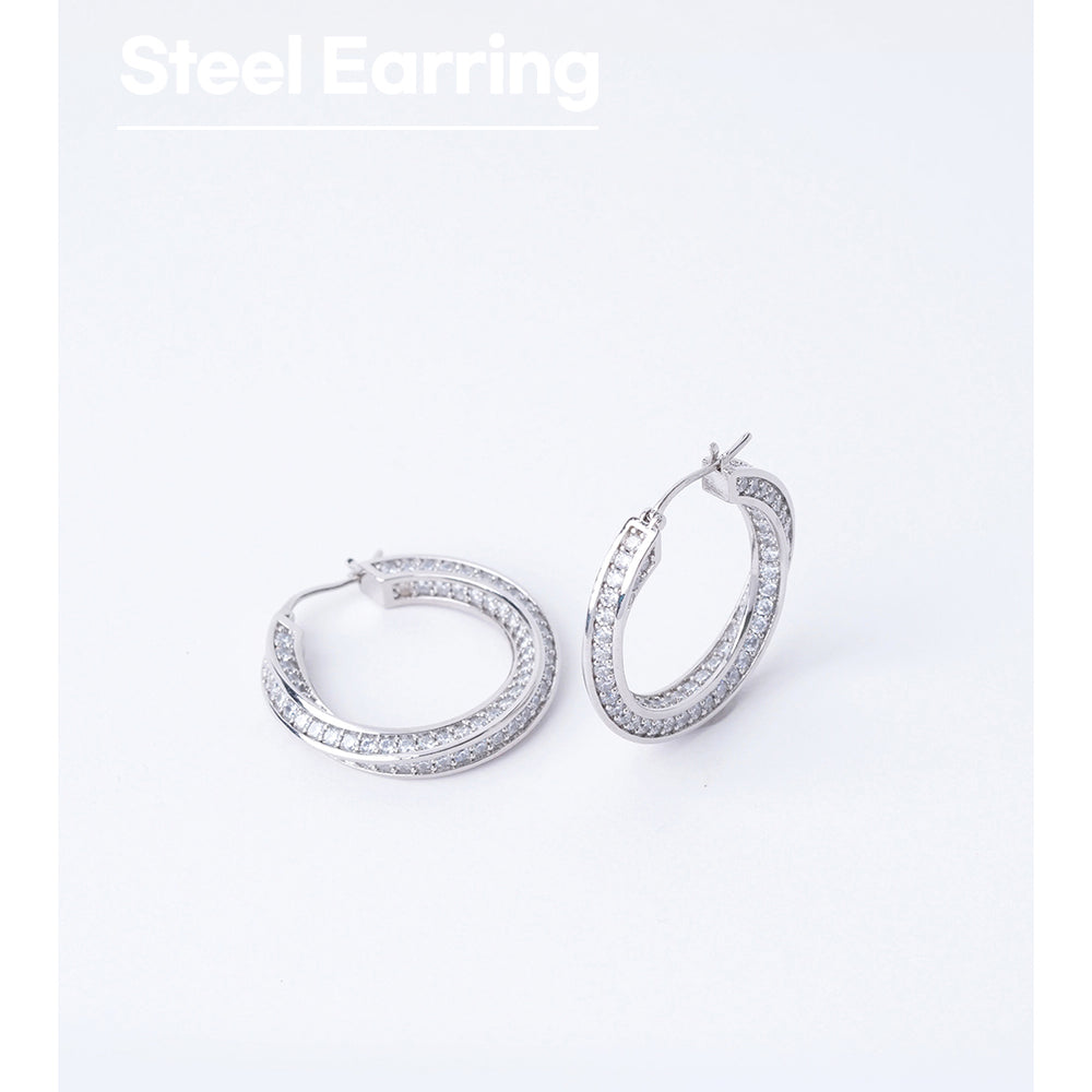 OST - Twisted Cubic Point Ring Earring