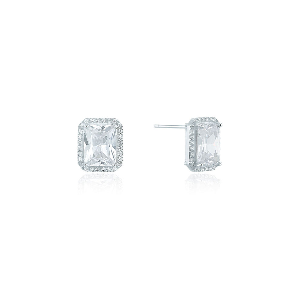 OST - Awesome Square Silver Earrings