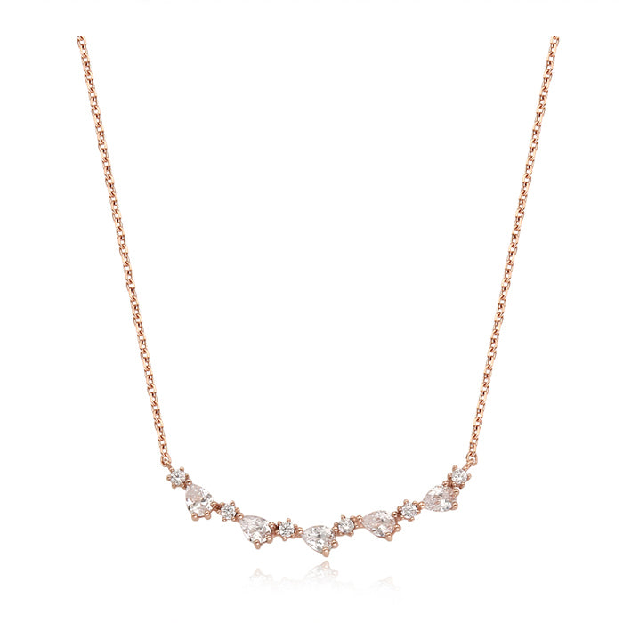 CLUE - Dazzling String Rose Gold Necklace