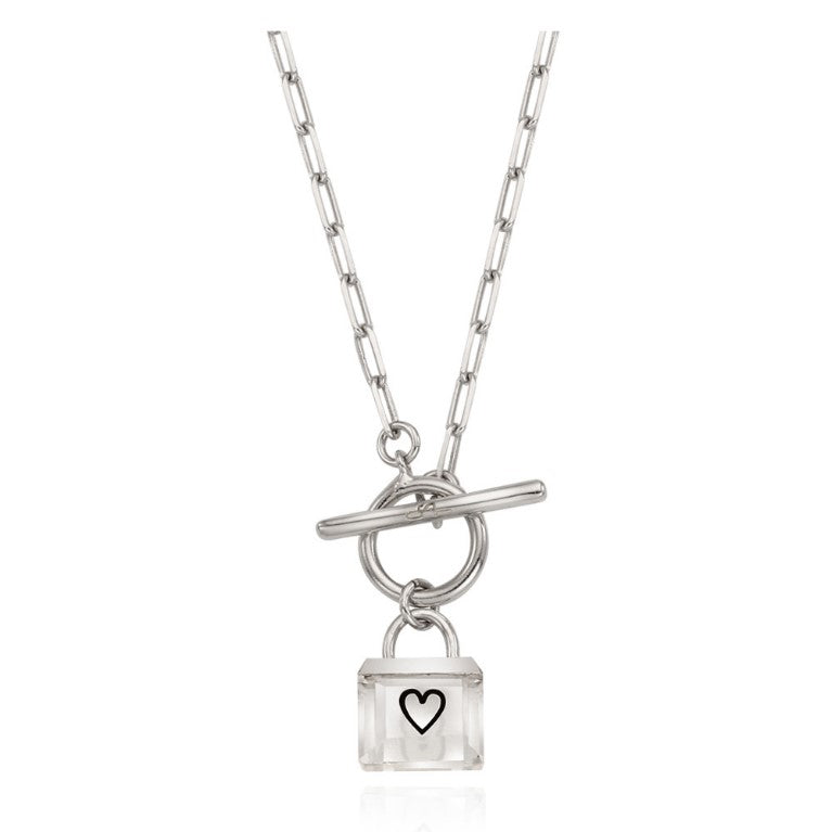 OST - Transparent Lock Toggle Bar Necklace