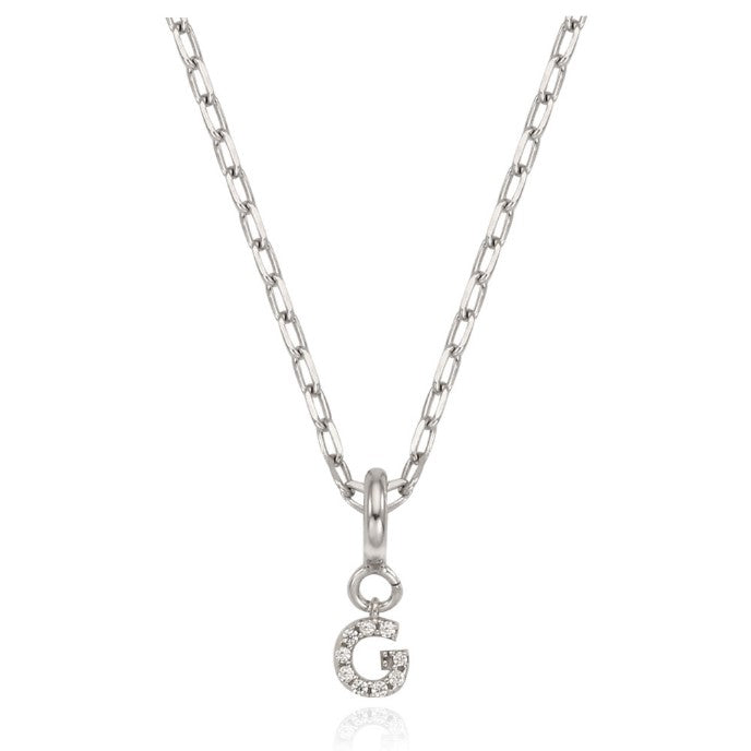 OST - 'G' Initial Silver Drop Necklace