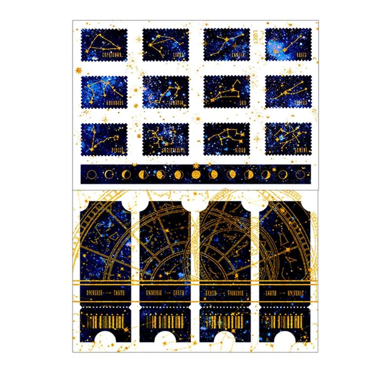 Libet - Gold Foil Transparent Universe Stickers