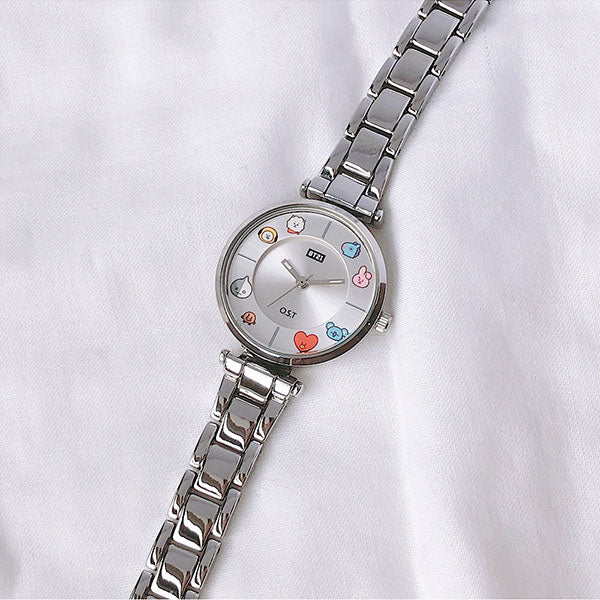 BT21 x OST - Silver Metal Watch - Group