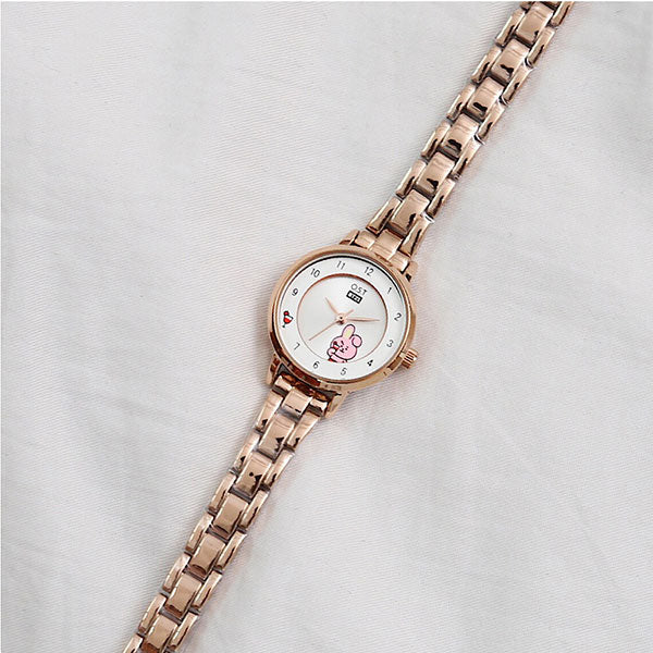 BT21 x OST - Rose Gold Metal Watch - Cooky