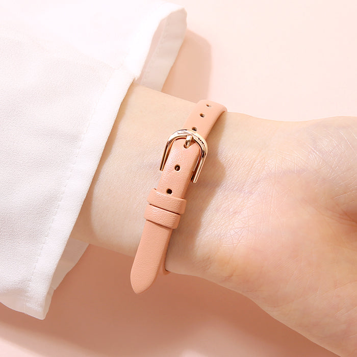 OST - Dazzling Pink Women's Leather Watch