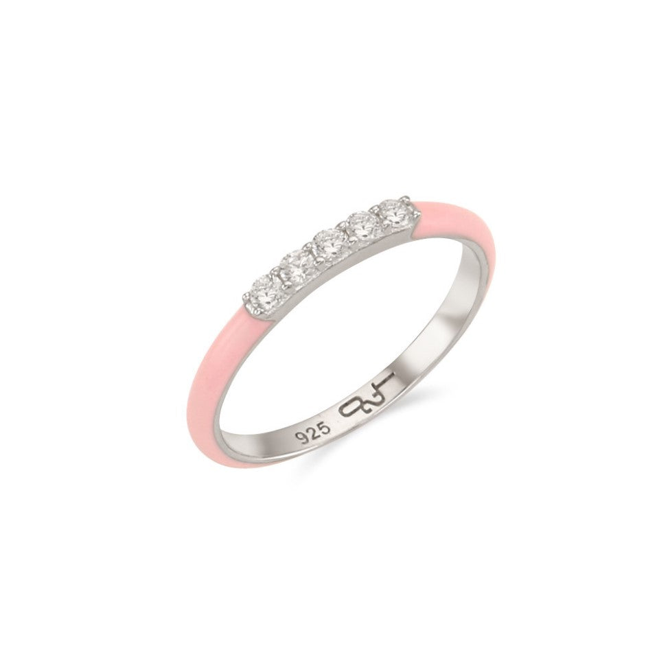 OST - Simple Pink Cubic Ring