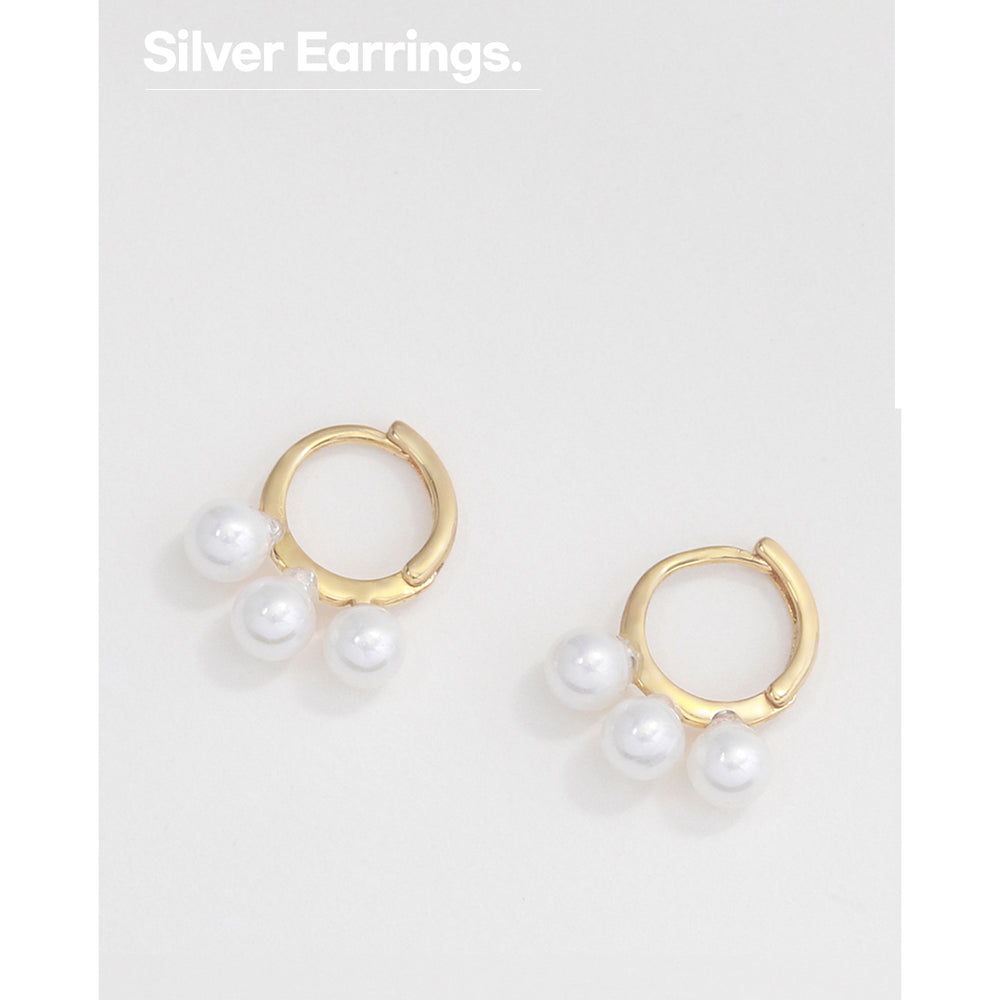 OST - Triple Pearl Point Earrings