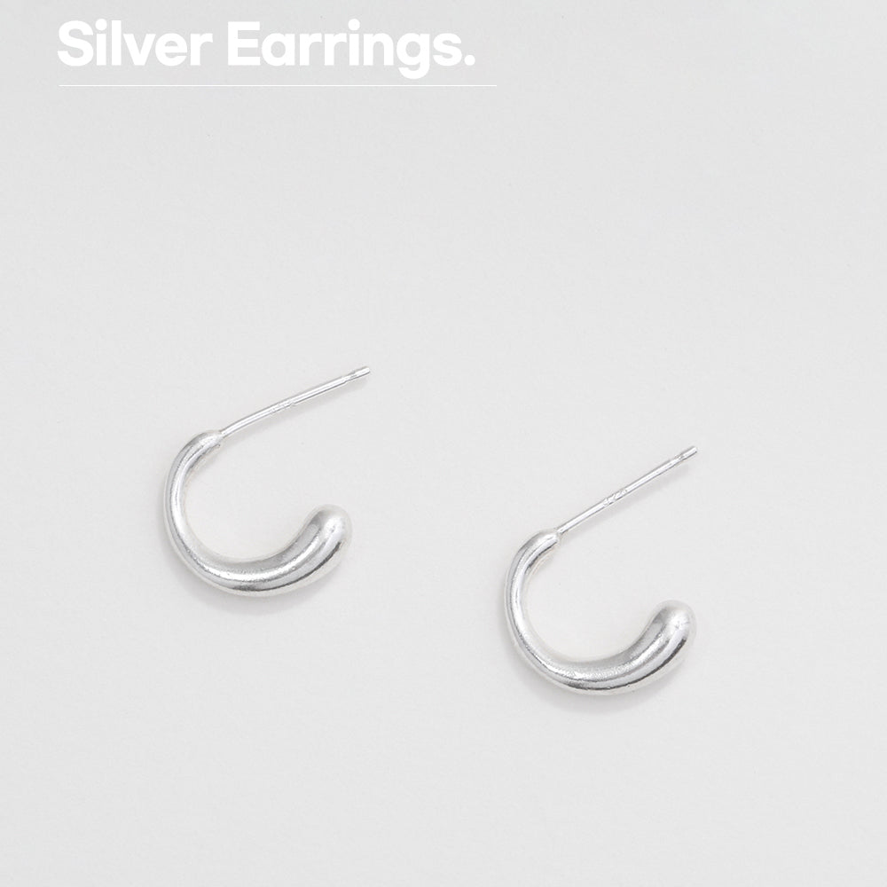 OST - Soft Cuff Silver Earrings