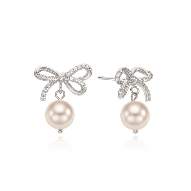 OST - Twisted Ribbon Pearl Earrings