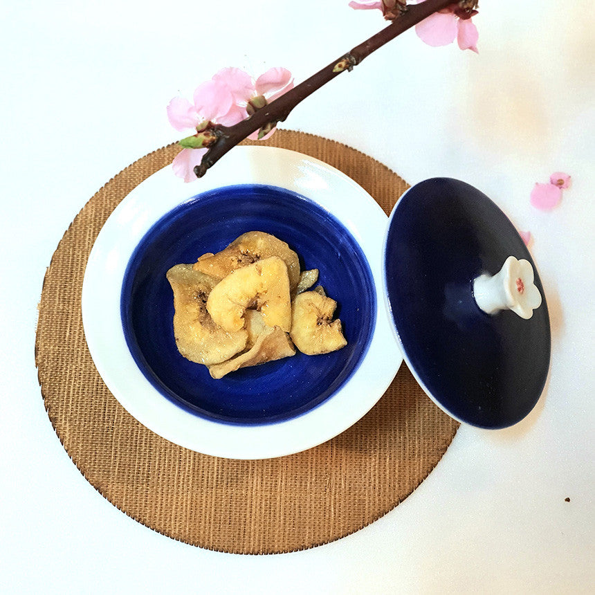 Bosan Pottery - Cobalt Porcelain Soy Sauce Bowl with Lid