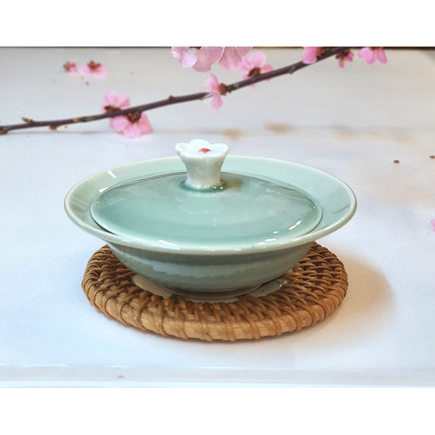 Bosan Pottery - Cobalt Porcelain Soy Sauce Bowl with Lid