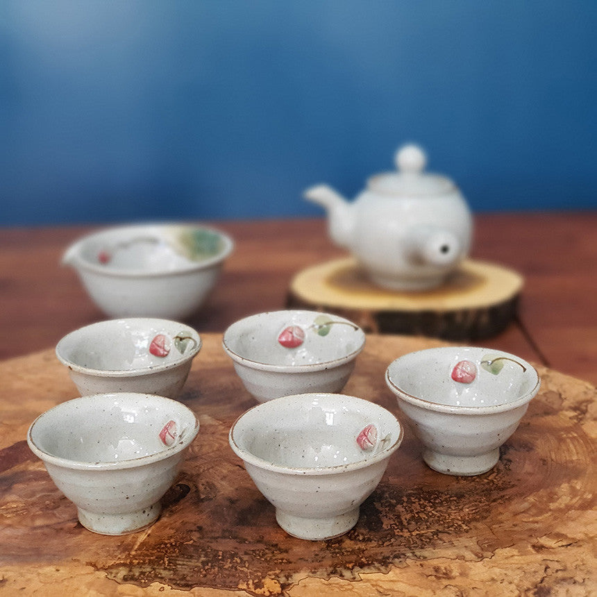 Bosan Pottery - Buncheong Kite Porcelain Traditional Tea Set