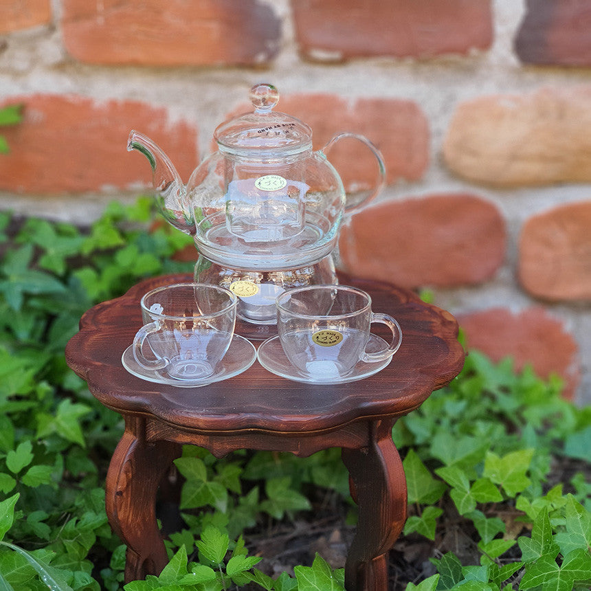 Bosan Pottery - Glass Tube Round Teapot with Sieve