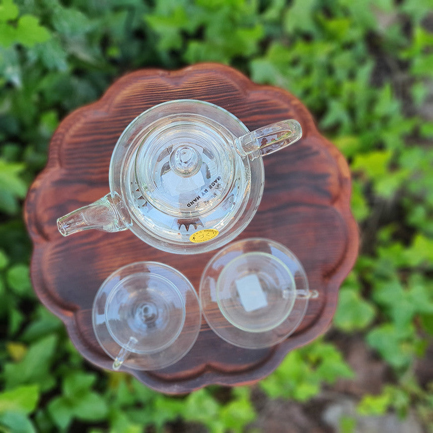 Bosan Pottery - Glass Tube Round Teapot with Sieve