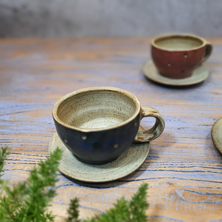 Bosan Pottery - Vintage Waterdrop Porcelain Coffee Cup Set