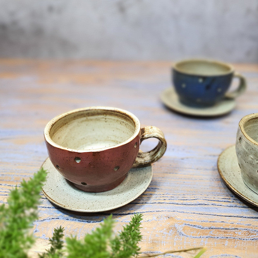 Bosan Pottery - Vintage Waterdrop Porcelain Coffee Cup Set