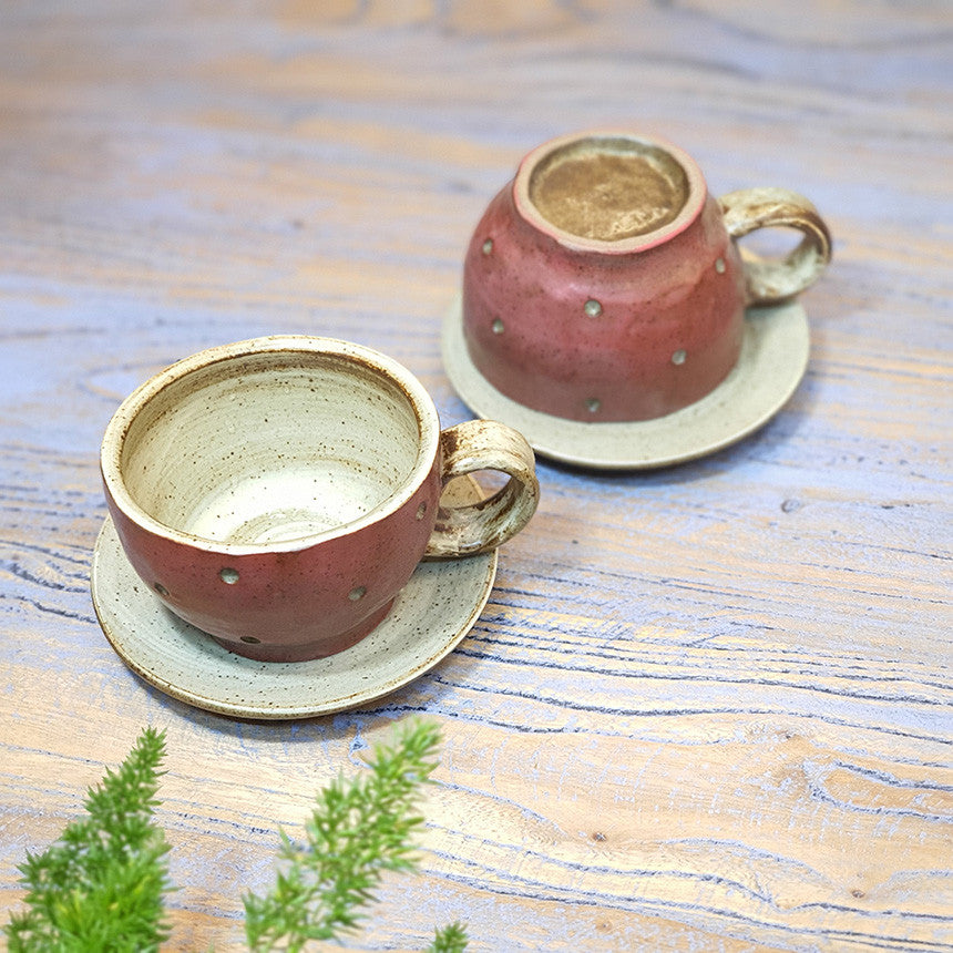 Bosan Pottery - Vintage Waterdrop Porcelain Coffee Cup Set