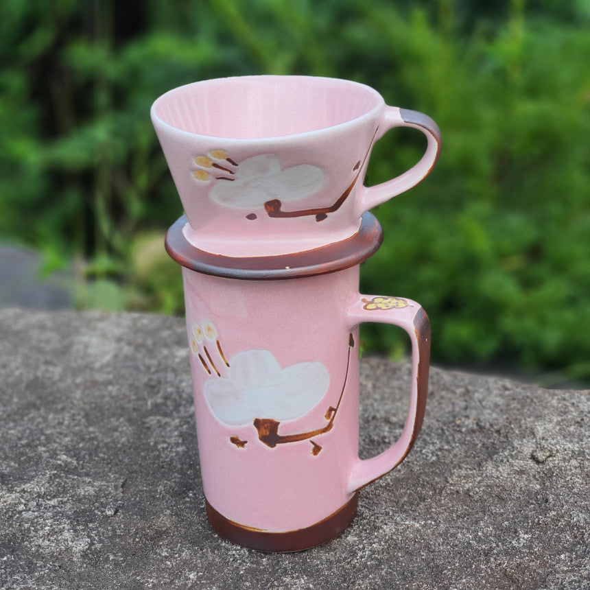 Bosan Pottery - Azalea Handmade Porcelain Mug with Dripper