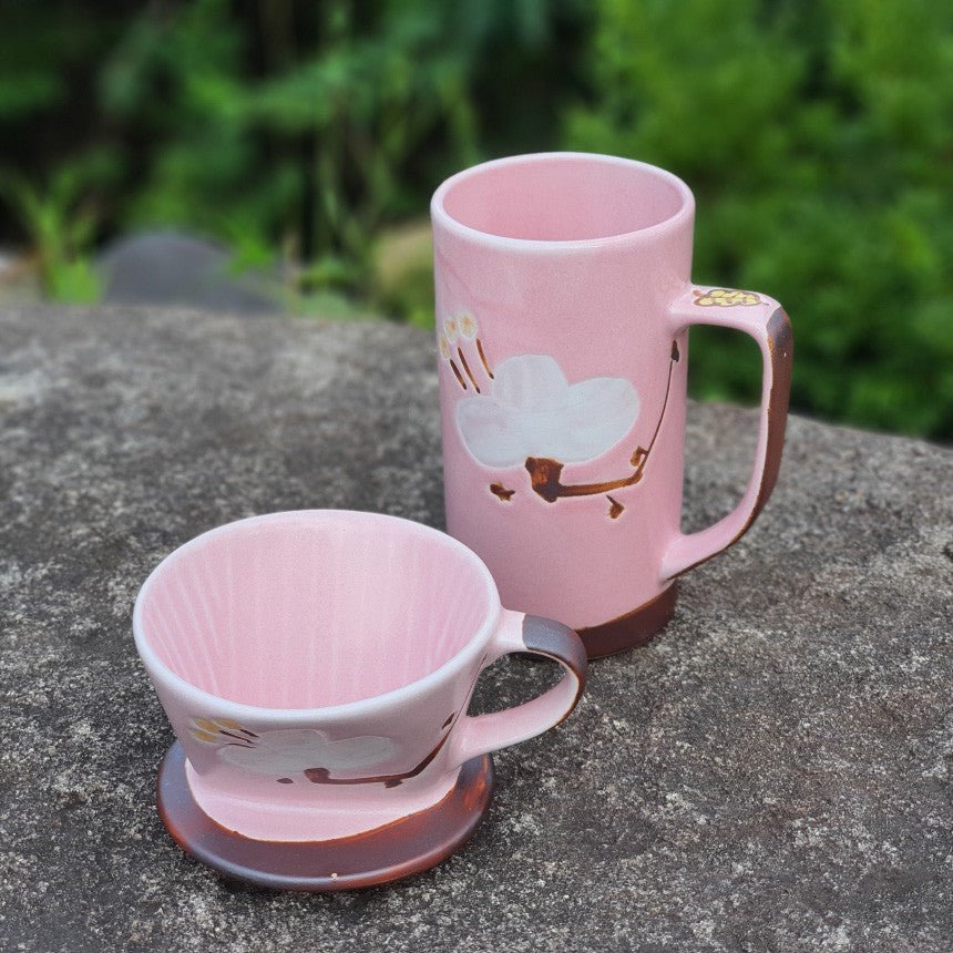 Bosan Pottery - Azalea Handmade Porcelain Mug with Dripper