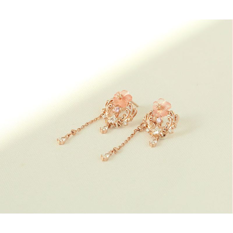 OST x Cardcaptor Sakura - Pink Cherry Blossom Starlight Earrings