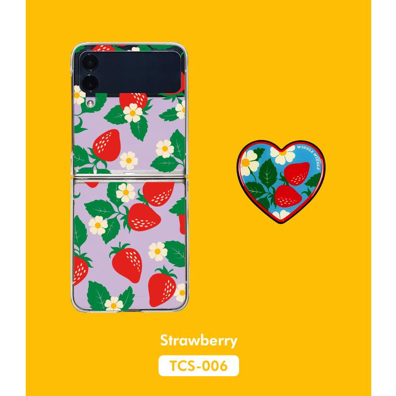 Wiggle Wiggle - Galaxy Z Flip Transparent Case & Heart Griptok Set