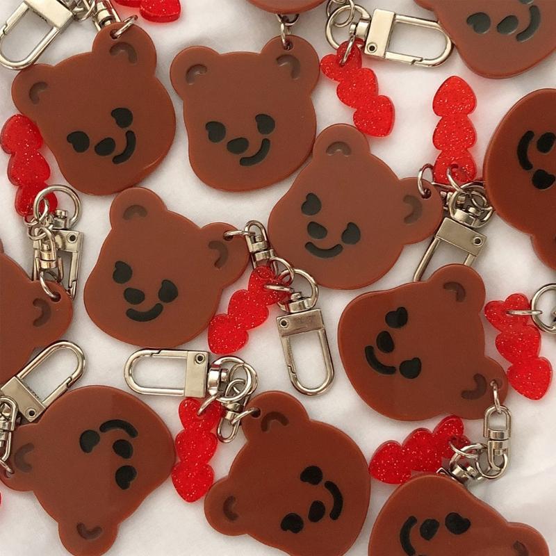 Pureureumdesign x 10x10 - Cupid Bear Engraved Epoxy Acrylic Keyring