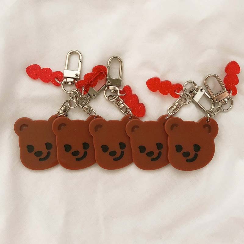 Pureureumdesign x 10x10 - Cupid Bear Engraved Epoxy Acrylic Keyring