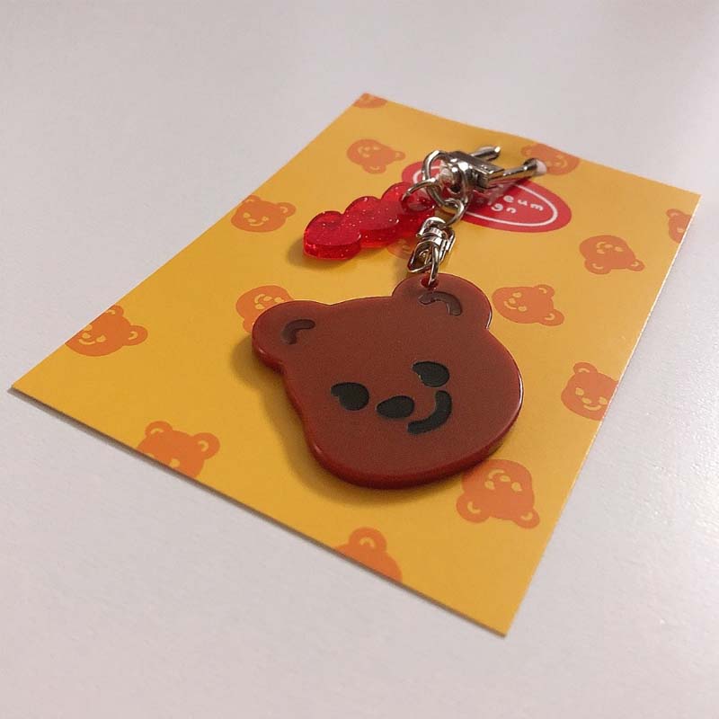 Pureureumdesign x 10x10 - Cupid Bear Engraved Epoxy Acrylic Keyring