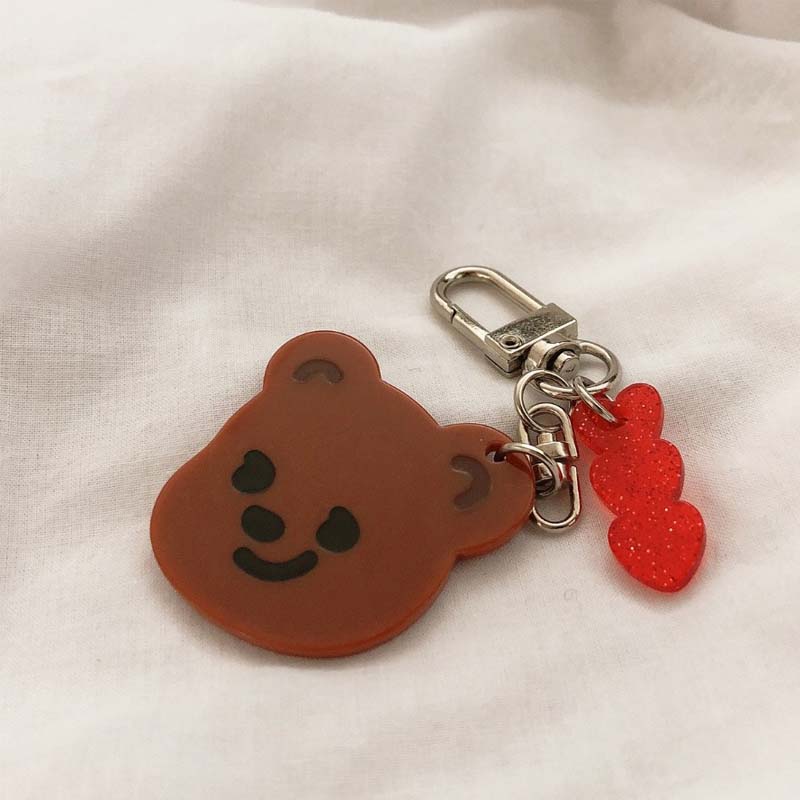 Pureureumdesign x 10x10 - Cupid Bear Engraved Epoxy Acrylic Keyring