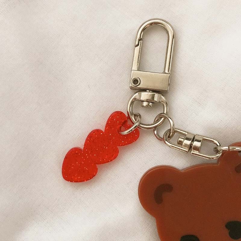 Pureureumdesign x 10x10 - Cupid Bear Engraved Epoxy Acrylic Keyring