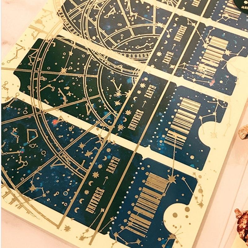 Libet - Gold Foil Transparent Universe Stickers