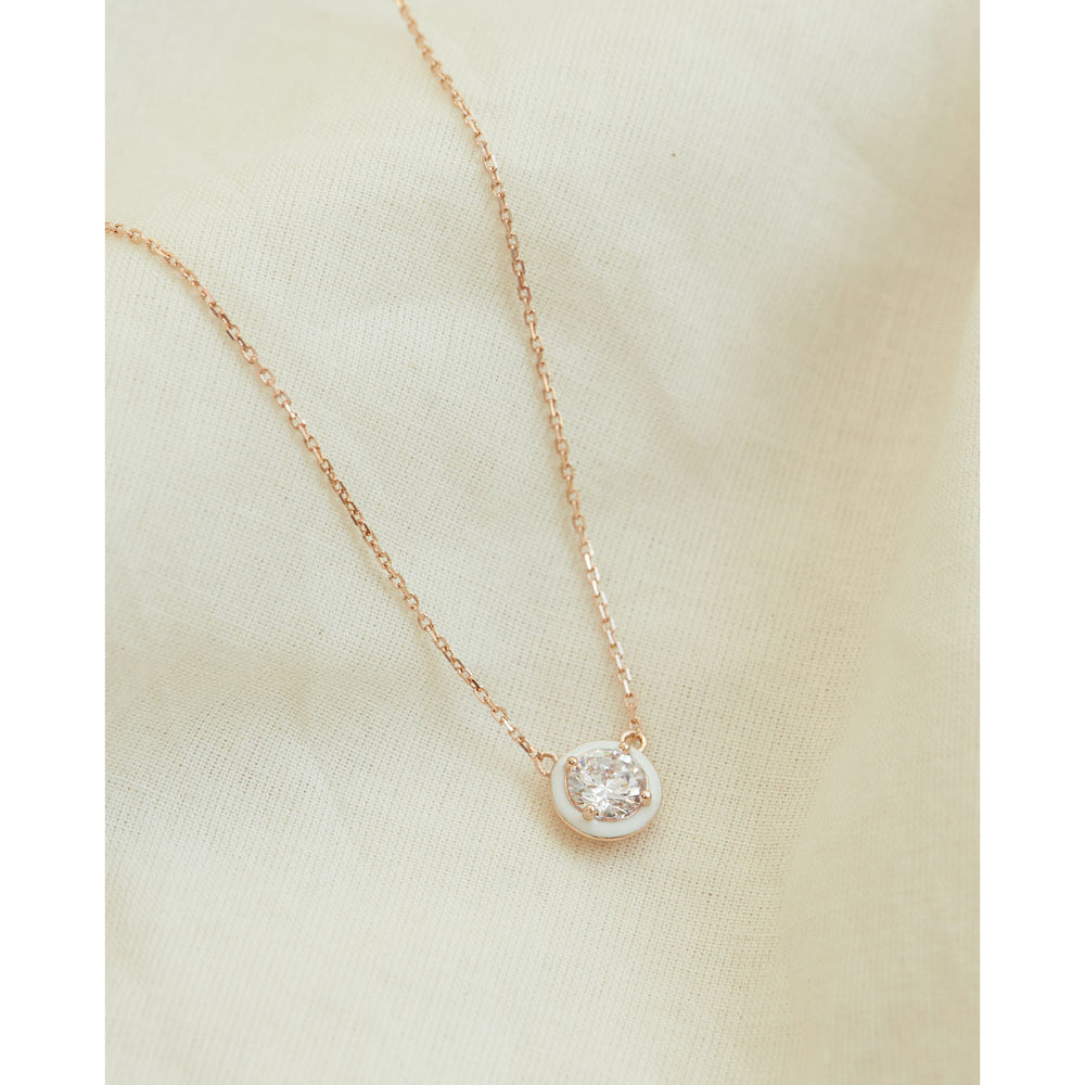 CLUE - C Collection Color One Point Silver Necklace