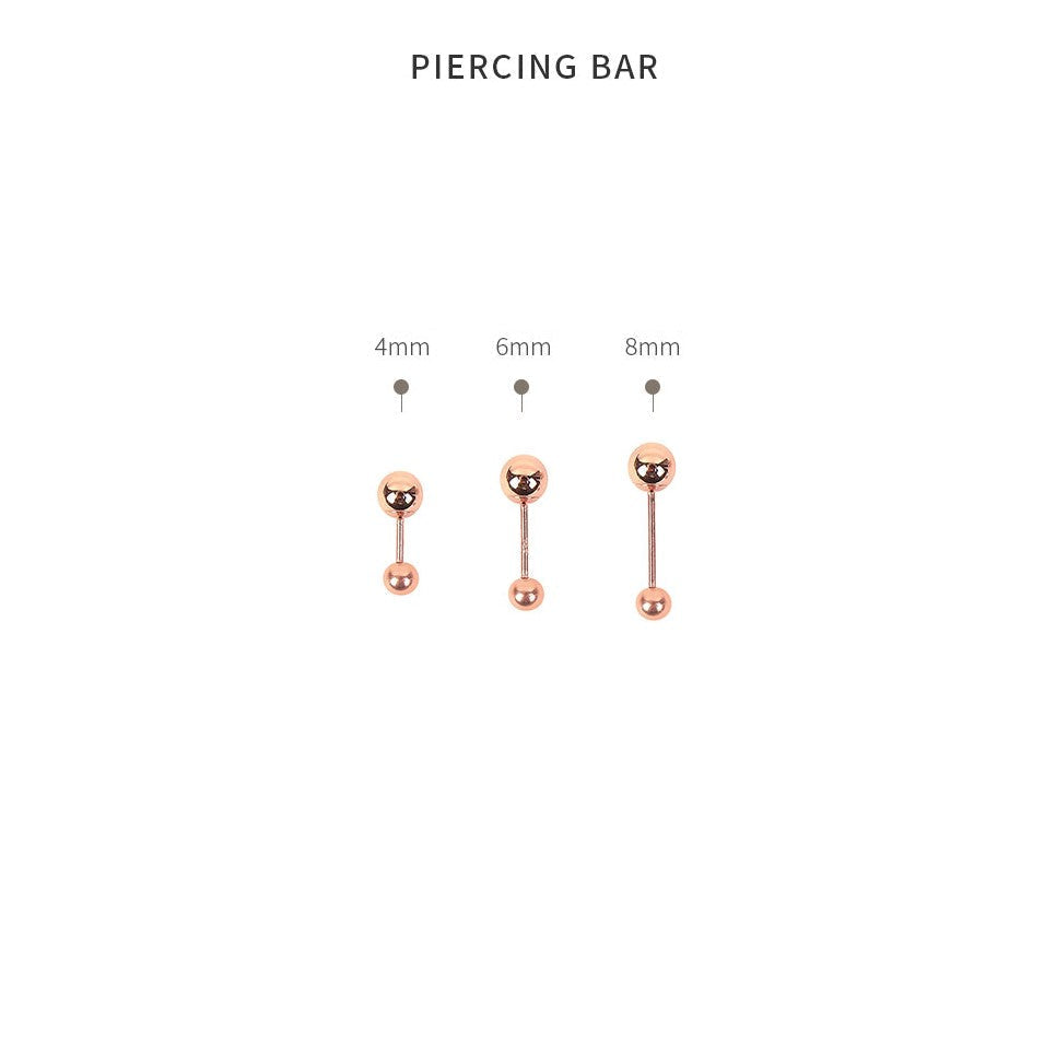 CLUE - 4mm Mirror Ball 14K Rose Gold Ear Pierce (Birthstone)