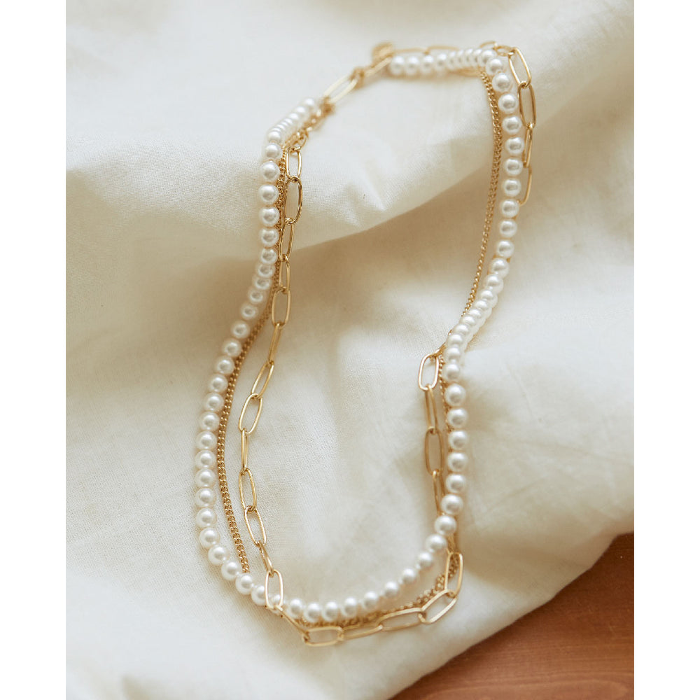 CLUE - C Collection Vintage Multi-Chain Pearl Necklace