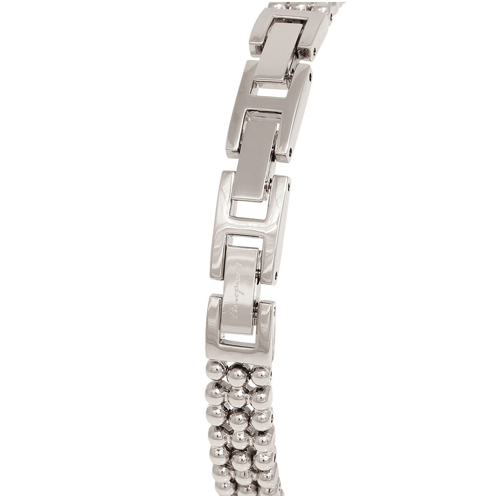 OST - Dream & Lucky Cheer Cubic Bracelet Women's Silver Metal Watch