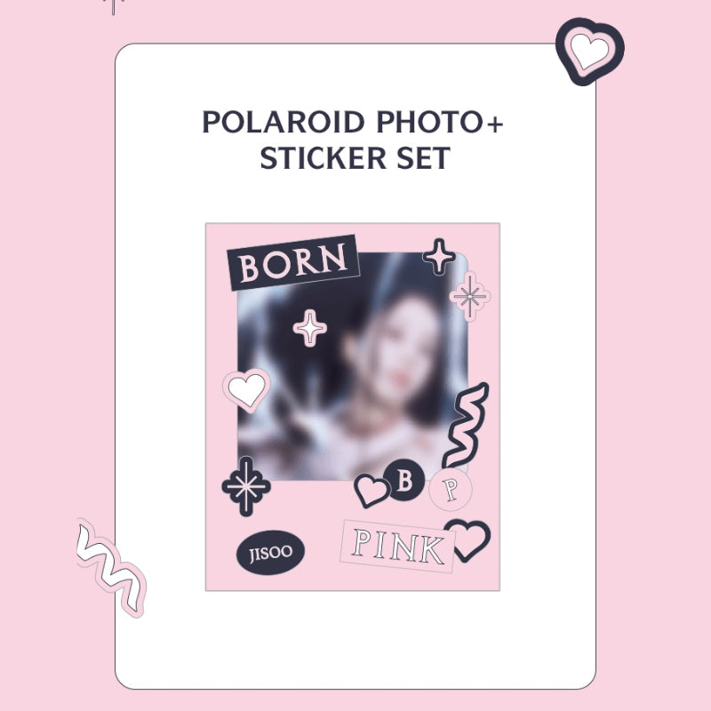 BlackPink - Born Pink - Polaroid Photo + Sticker Set