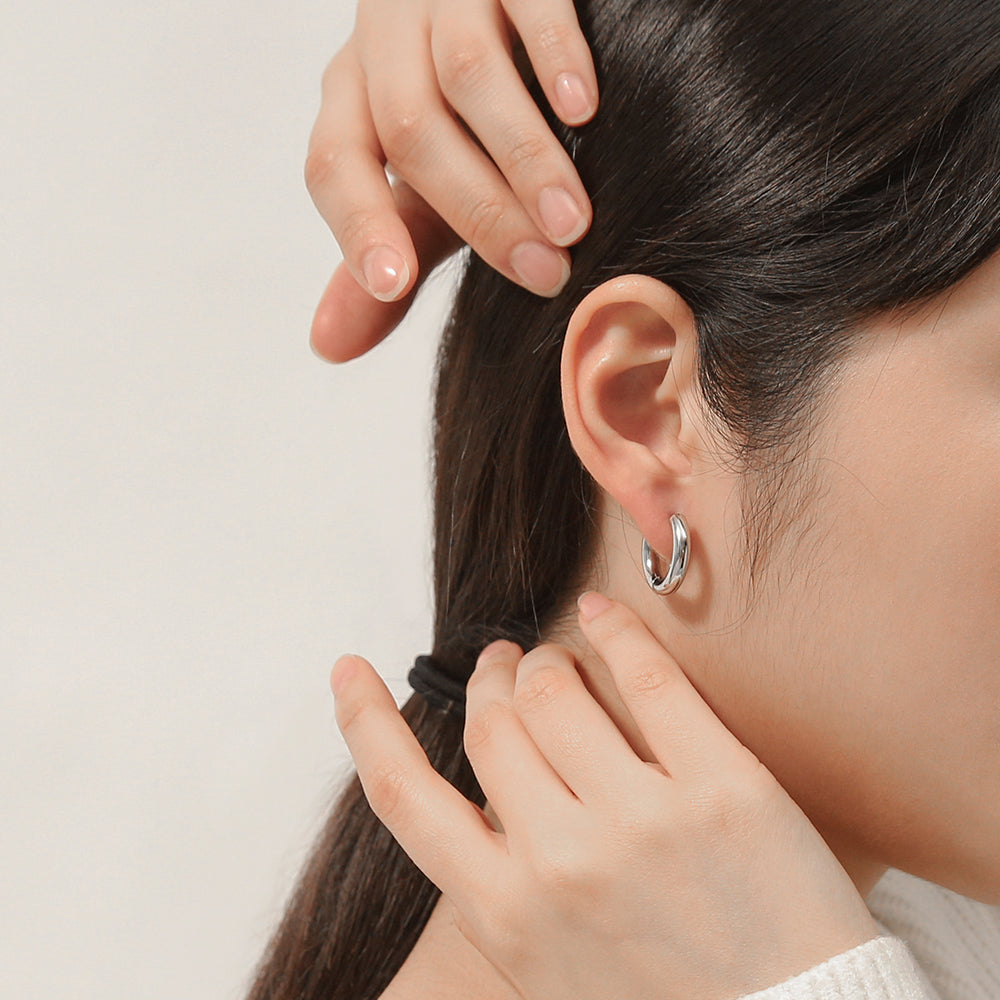 OST - Volume Steel One Touch Ring Earring